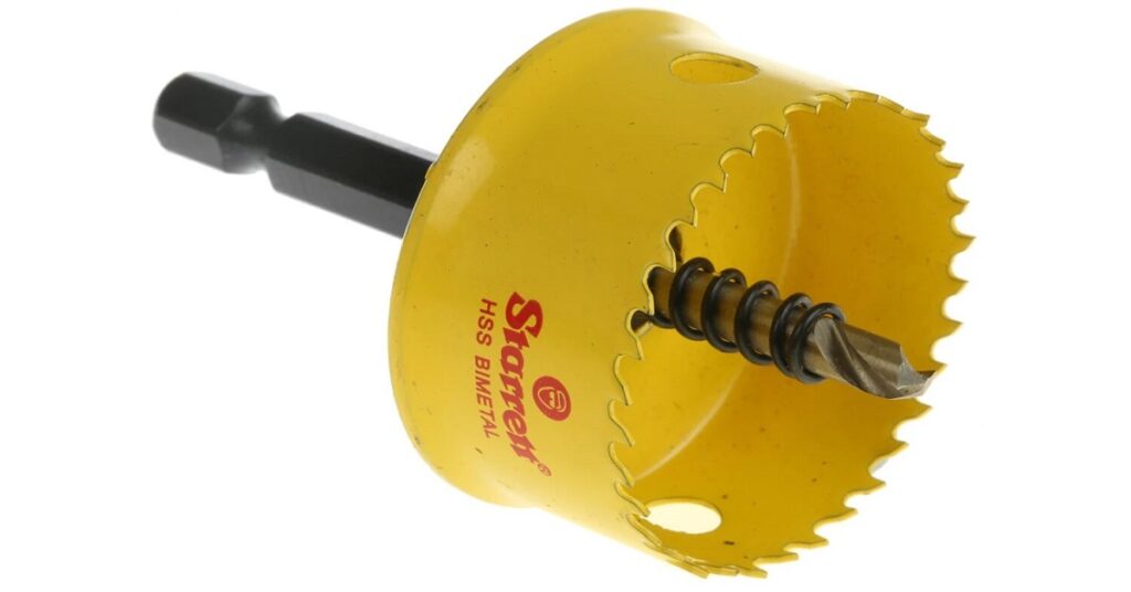 Hole saw drill holes in monotub